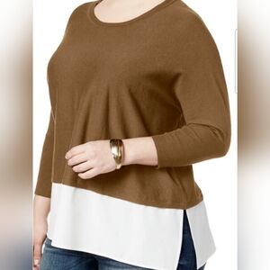 Style & Co Knit Layered Top - Womens Size Large NWOT